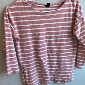 J. Crew Striped 3/4 Sleeve Shirt